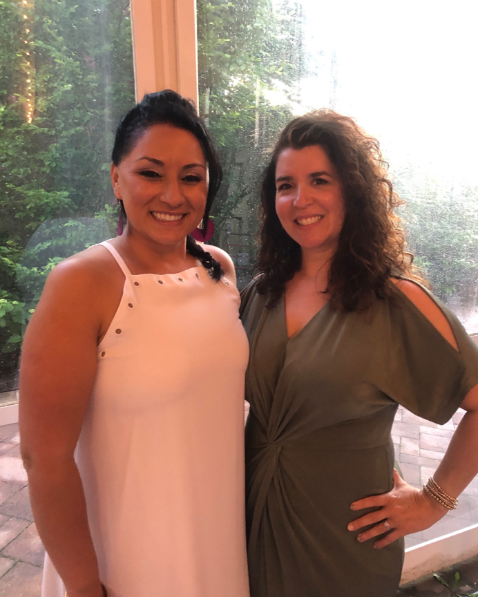 Ms. Rivas and Mrs. Cereola attend prom 2021 at Crest Hollow Country Club.