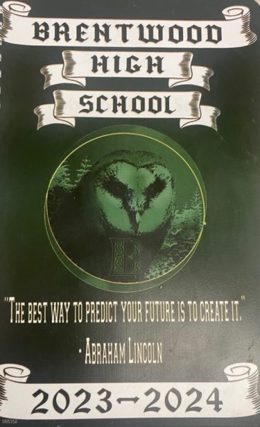 The owl depicted on students' agenda books arose from a competition that took place at Brentwood High School last year. Dr. Dulin confirmed that it is not the official mascot.