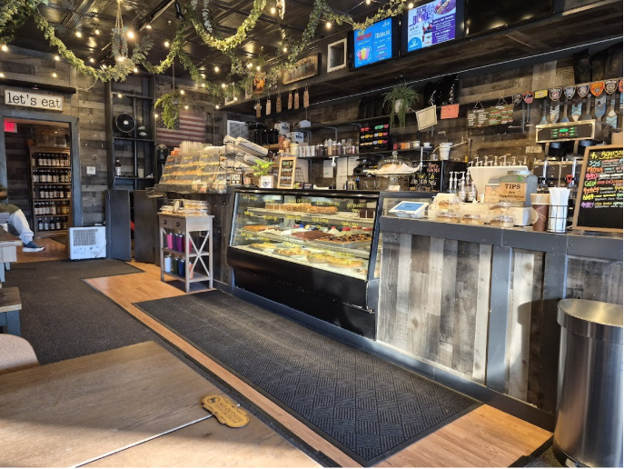 Entrance of bakery view 